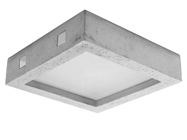 Betonowa lampa LED do montażu sufitowego w stylu industrialnym