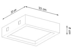 miniaturka Plafon kwadratowy RIVA betonowy