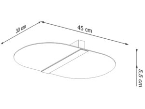 miniaturka Plafon z chromu SCALA do nowoczesnego wnętrza