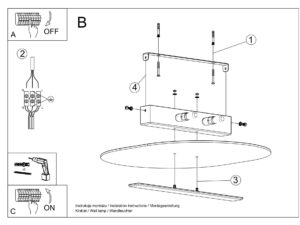 miniaturka Plafon z chromu SCALA do nowoczesnego wnętrza