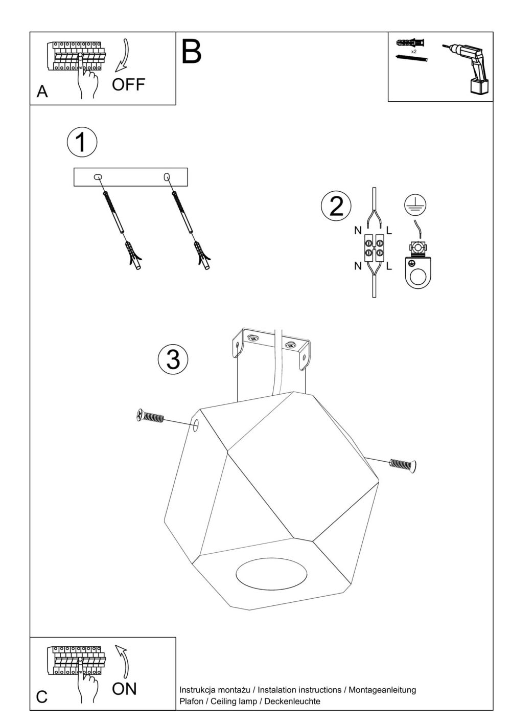 Geometryczny Plafon Idealny do Skandynawskiego Wnętrza WAVE 1 - obrazek 9