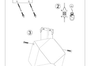 miniaturka Geometryczny Plafon Idealny do Skandynawskiego Wnętrza WAVE 1