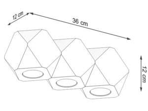miniaturka Geometryczny Plafon Idealny do Skandynawskiego Wnętrza WAVE 3