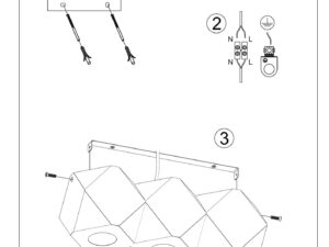 miniaturka Geometryczny Plafon Idealny do Skandynawskiego Wnętrza WAVE 3