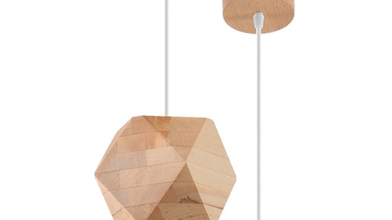 WAVE Lampa Wisząca w Stylu Skandynawskim z Drewna