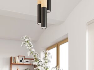 miniaturka Biała Lampa z drewna PONDERA 3P