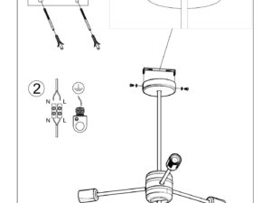 miniaturka Minimalistyczny Żyrandol z Czarnej Stali LAGO 3 czarny