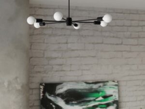 miniaturka Żyrandol w Stylu Industrialnym LAGO 6 czarny