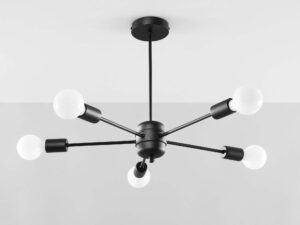 miniaturka Funkcjonalny Żyrandol Loftowy LAGO 5 czarny