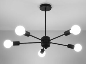 miniaturka Funkcjonalny Żyrandol Loftowy LAGO 5 czarny