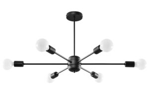 Żyrandol w Stylu Industrialnym LAGO 6 czarny