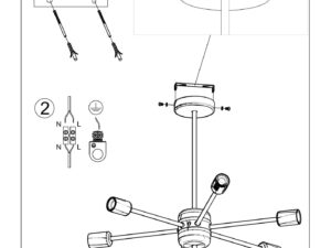 miniaturka Żyrandol w Stylu Industrialnym LAGO 6 czarny