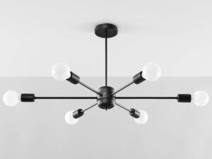 miniaturka Żyrandol w Stylu Industrialnym LAGO 6 czarny