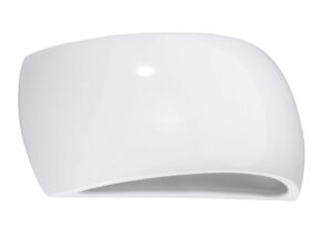 Klasyczny Kinkiet Ceramiczny z Podwójnym Światłem PYRAMIS Biały Połysk