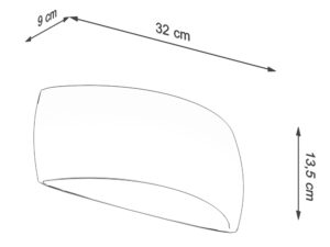 miniaturka Klasyczny Kinkiet Ceramiczny z Podwójnym Światłem PYRAMIS Biały Połysk