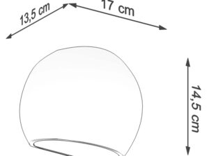 miniaturka Dekoracyjny Kinkiet Ceramiczny GISELA Biały Połysk