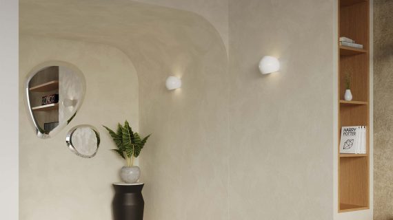 miniaturka Dekoracyjny Kinkiet Ceramiczny GISELA Biały Połysk