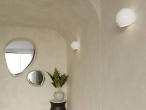 miniaturka Dekoracyjny Kinkiet Ceramiczny GISELA Biały Połysk