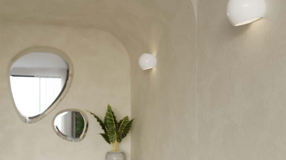 miniaturka Dekoracyjny Kinkiet Ceramiczny GISELA Biały Połysk