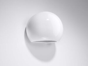 miniaturka Dekoracyjny Kinkiet Ceramiczny GISELA Biały Połysk