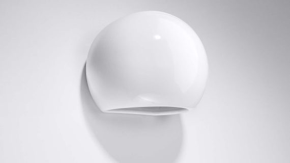 miniaturka Dekoracyjny Kinkiet Ceramiczny GISELA Biały Połysk