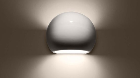 miniaturka Dekoracyjny Kinkiet Ceramiczny GISELA Biały Połysk