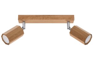 Drewniany plafon ZION 2 punkty światła