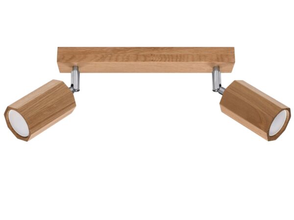 Drewniana szyna z reflektorami LED