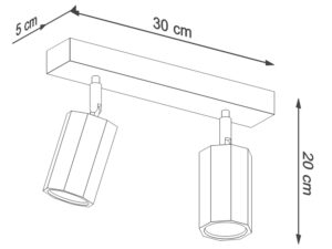 miniaturka Drewniany plafon ZION 2 punkty światła
