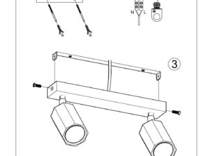 miniaturka Drewniany plafon ZION 2 punkty światła