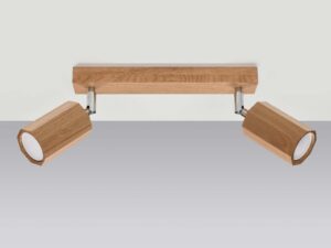 miniaturka Drewniany plafon ZION 2 punkty światła