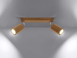 miniaturka Drewniany plafon ZION 2 punkty światła