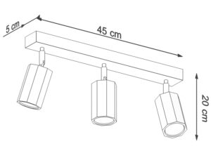 miniaturka Plafon ZION 3 punkty światła nuta oryginalności