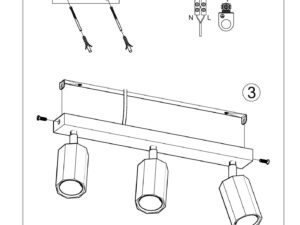 miniaturka Plafon ZION 3 punkty światła nuta oryginalności