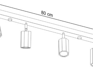miniaturka Plafon ZION 4 punkty światła wyjątkowy design