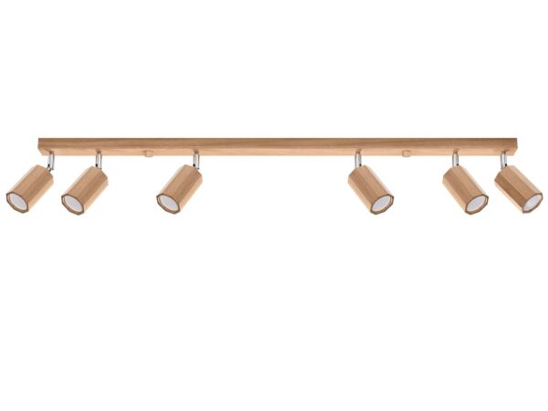 Listwa drewniana z regulowanym światłem