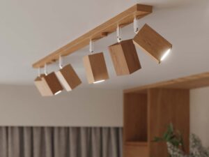 miniaturka Klasyczny Kinkiet z Drewnem Dębowym KEREN