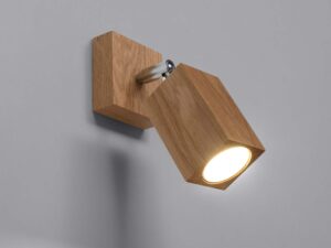 miniaturka Klasyczny Kinkiet z Drewnem Dębowym KEREN