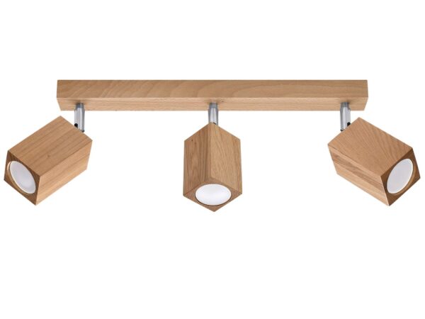 Reflektory LED w drewnianej listwie do nowoczesnych aranżacji