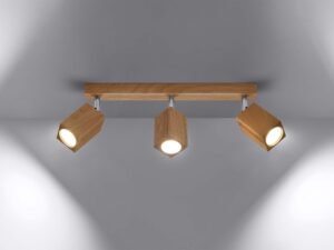 miniaturka Modernistyczny design Plafon KEREN 3 dąb