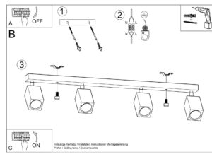miniaturka Styl skandynawski w domu Plafon KEREN 4 dąb