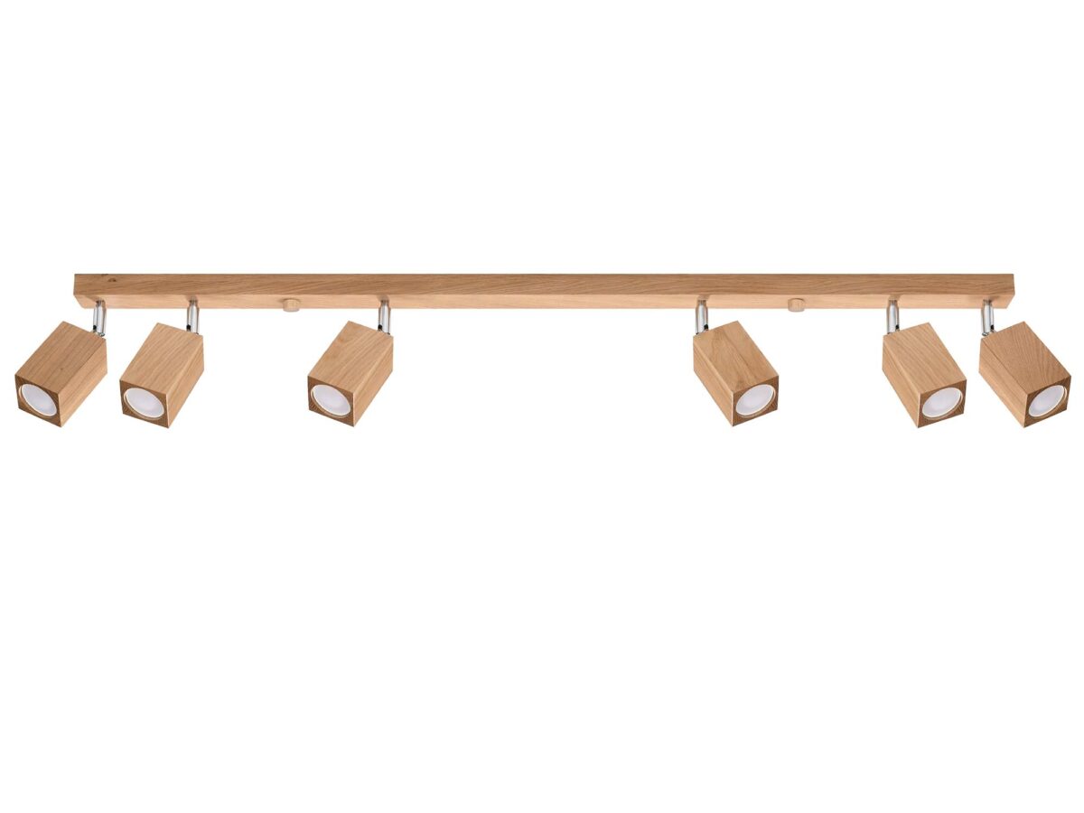 Oświetlenie z klasą Plafon KEREN 6 dąb