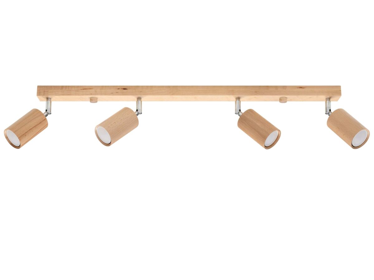 Wystrój Rustykalny: 4-Punktowy Plafon TRILLION Dąb