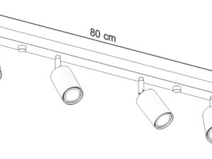 miniaturka Wystrój Rustykalny: 4-Punktowy Plafon TRILLION Dąb