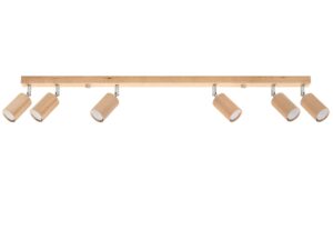 Eleganckie Oświetlenie: 6-Punktowy Plafon TRILLION Dąb