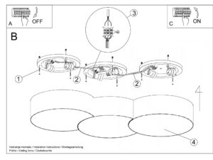 miniaturka Plafon minimalistyczny 6 żarówek DRACO 3A biały
