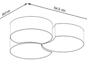 miniaturka Plafon biały PVC 6 żarówek DRACO 3B