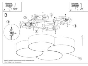 miniaturka Plafon DRACO 4 biały świetne do dużych pomieszczeń