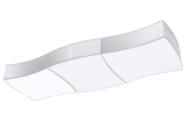 Lampa LED z opływowym kloszem w jasnym wykończeniu