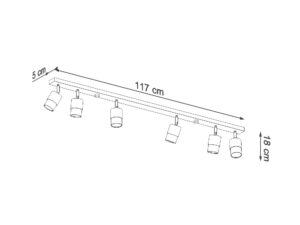 miniaturka Lampy Loftowe 6 punktów Światła NORMA